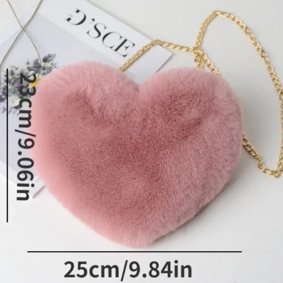 Heart shaped plush bag - Picture 2 of 3